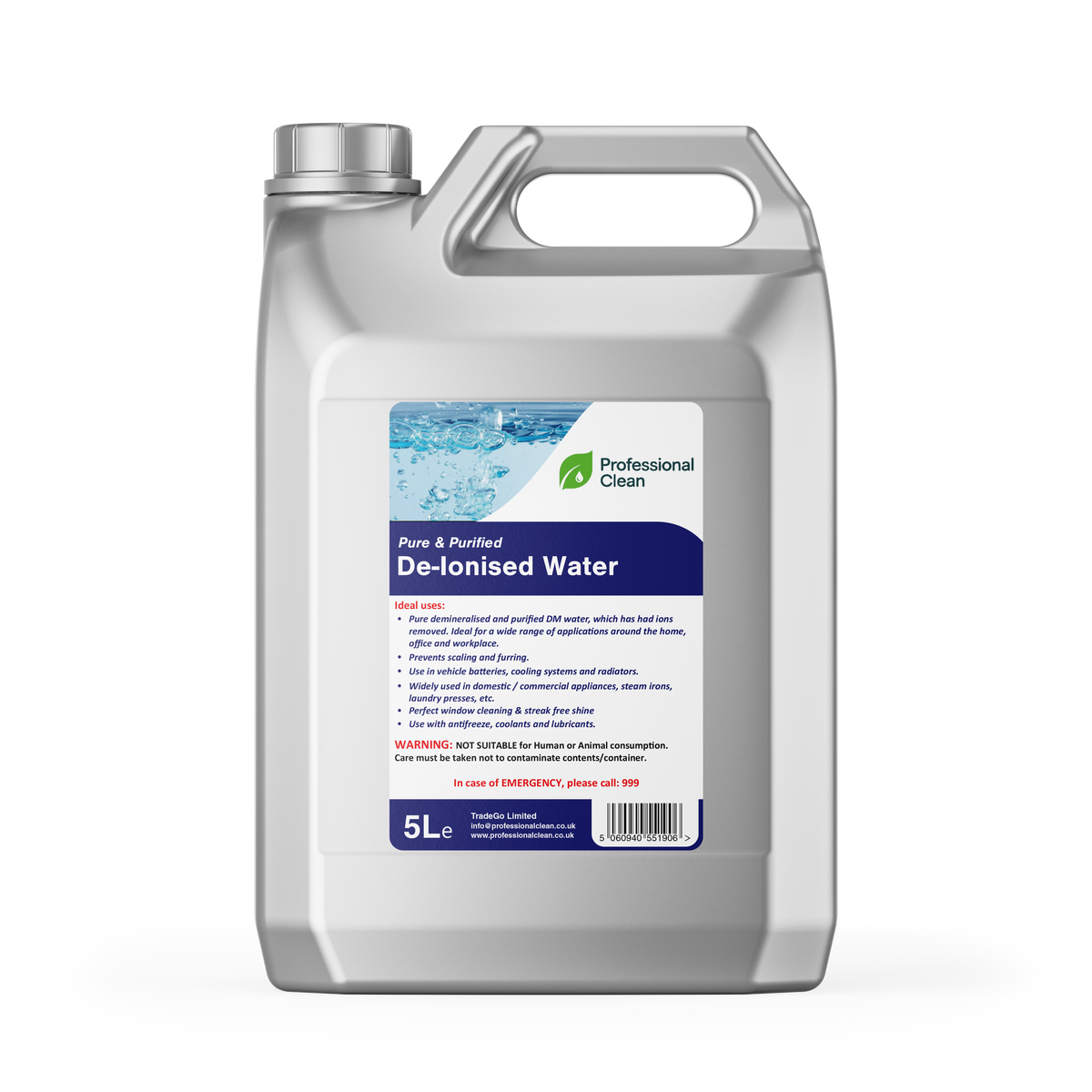 De-Ionised Water