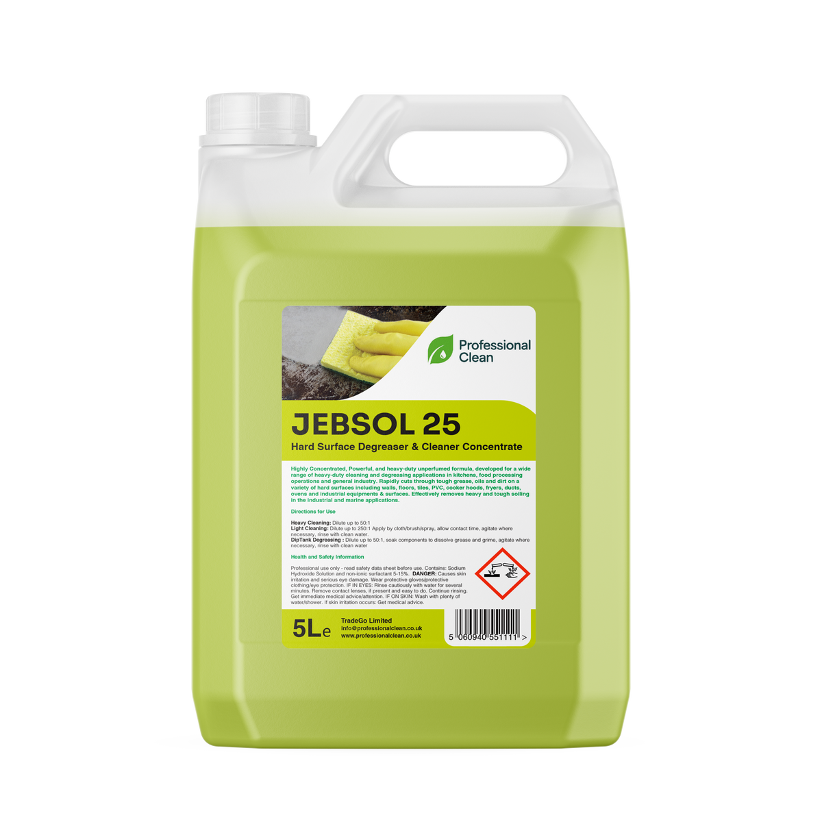 Hard Surface Degreaser & Cleaner Concentrate, JEBSOL 25