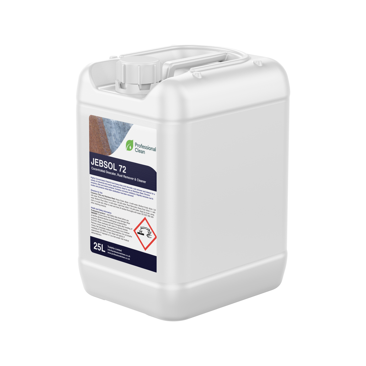 JEBSOL 72 - Concentrated Descaler, Rust Remover & Cleaner