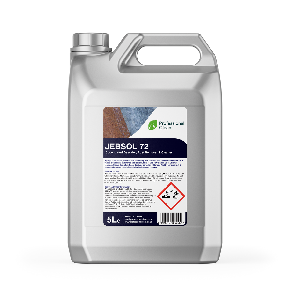 JEBSOL 72 - Concentrated Descaler, Rust Remover & Cleaner