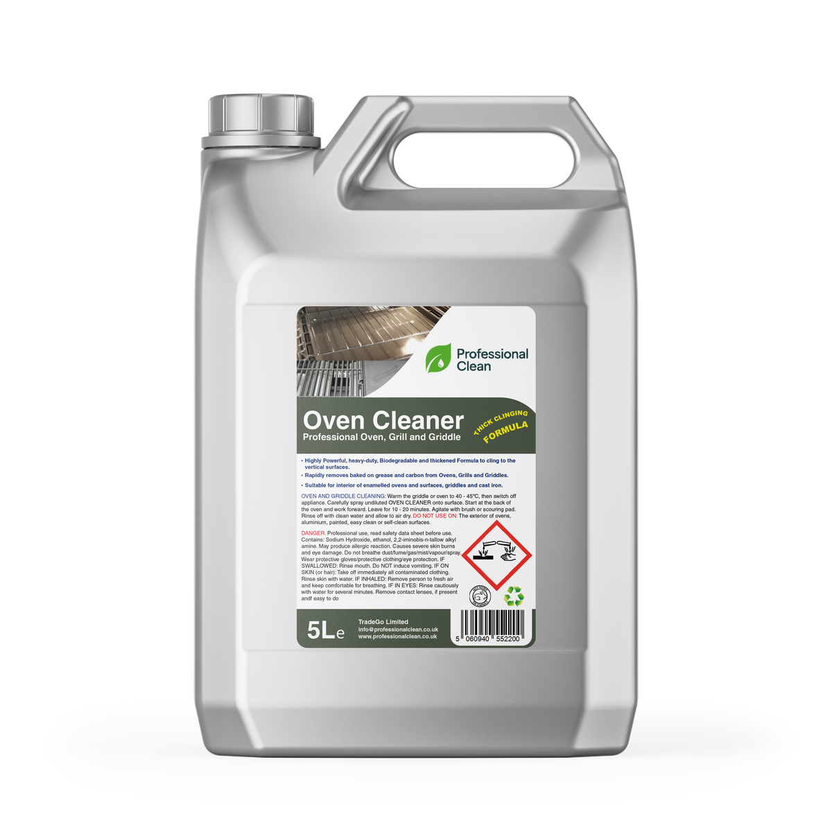 Oven, Grill & Griddle Gel Cleaner 5L