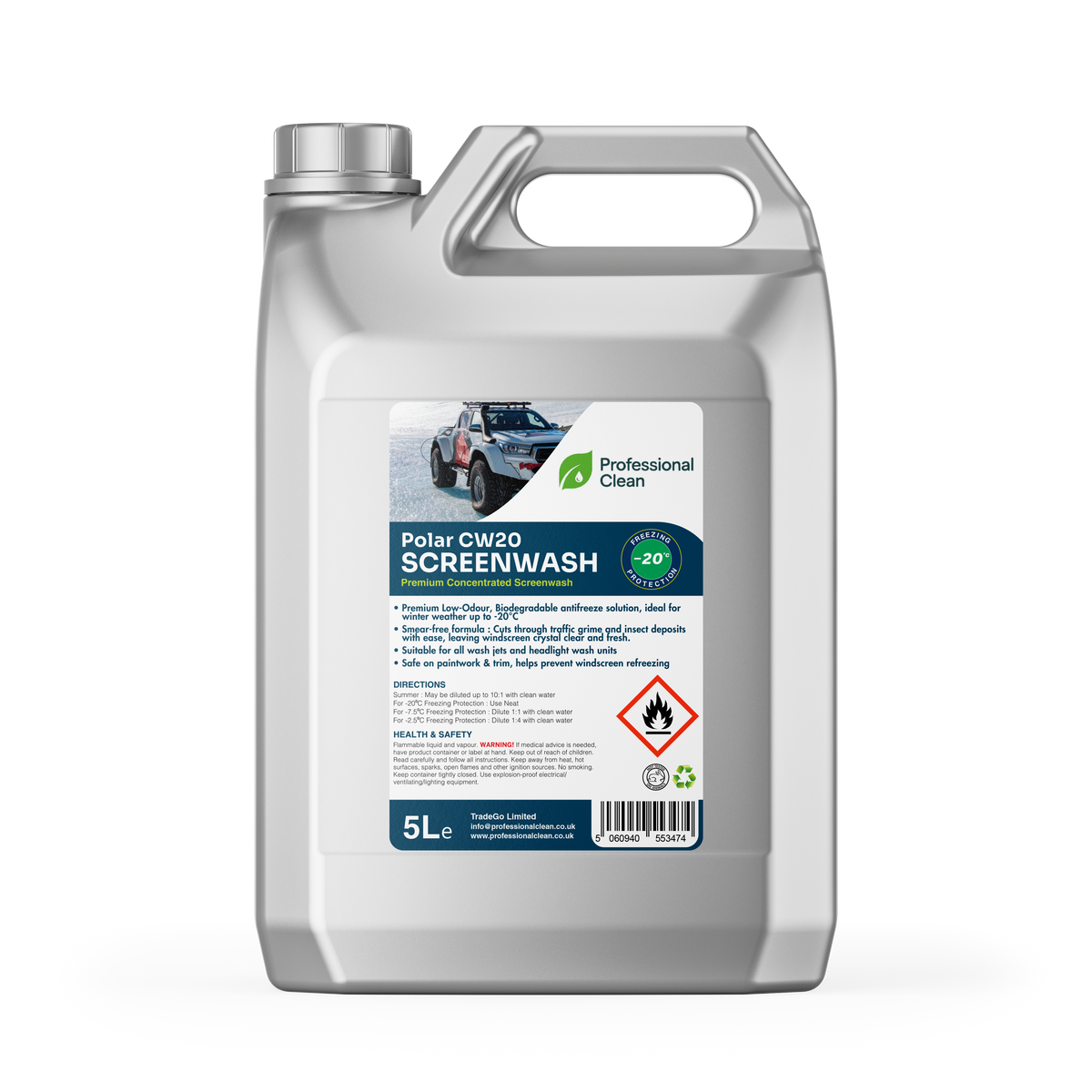 Polar CW20 Concentrated Winter Screen wash (-20°C Freezing Protection)