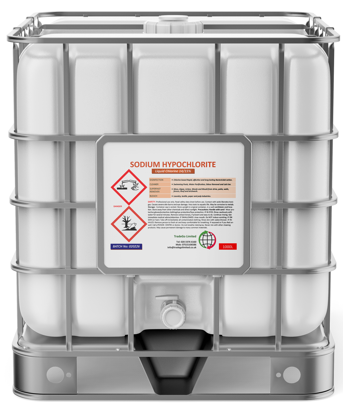 Professional Clean Sodium Hypochlorite 14-15%